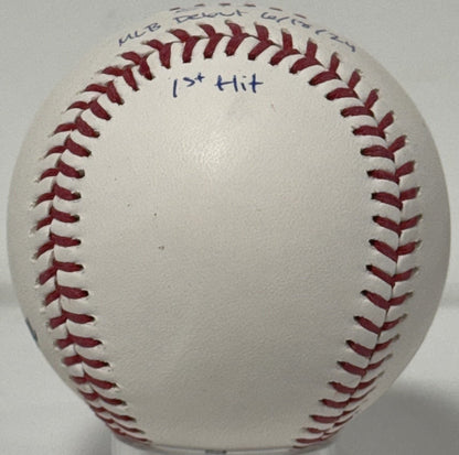 Ben Rice Signed Official Baseball Yankees MLB Debut 1st Hit Auto /22 Steiner COA