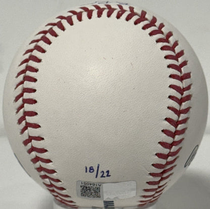 Ben Rice Signed Official Baseball Yankees MLB Debut 1st Hit Auto /22 Steiner COA
