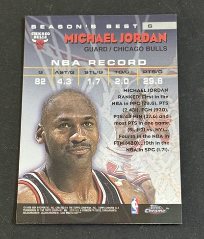 MICHAEL JORDAN 1997-98 TOPPS CHROME #6 SEASON'S BEST SHOOTING STARS BULLS Mint