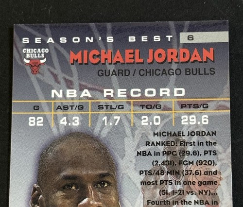 MICHAEL JORDAN 1997-98 TOPPS CHROME #6 SEASON'S BEST SHOOTING STARS BULLS Mint