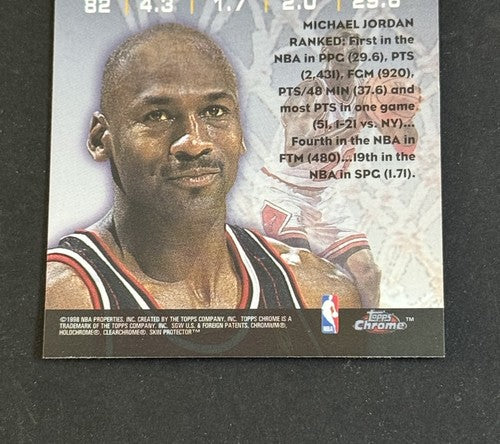 MICHAEL JORDAN 1997-98 TOPPS CHROME #6 SEASON'S BEST SHOOTING STARS BULLS Mint