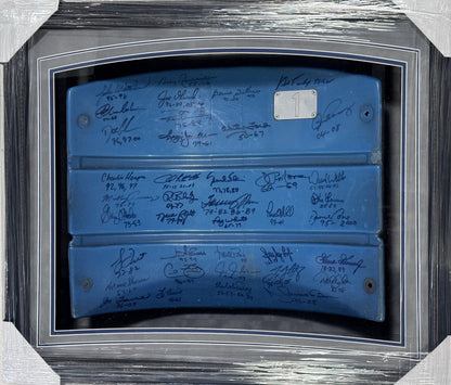 NY Yankee Legends Signed Yankee Stadium Seat Back Framed Shadowbox 39 Auto COA