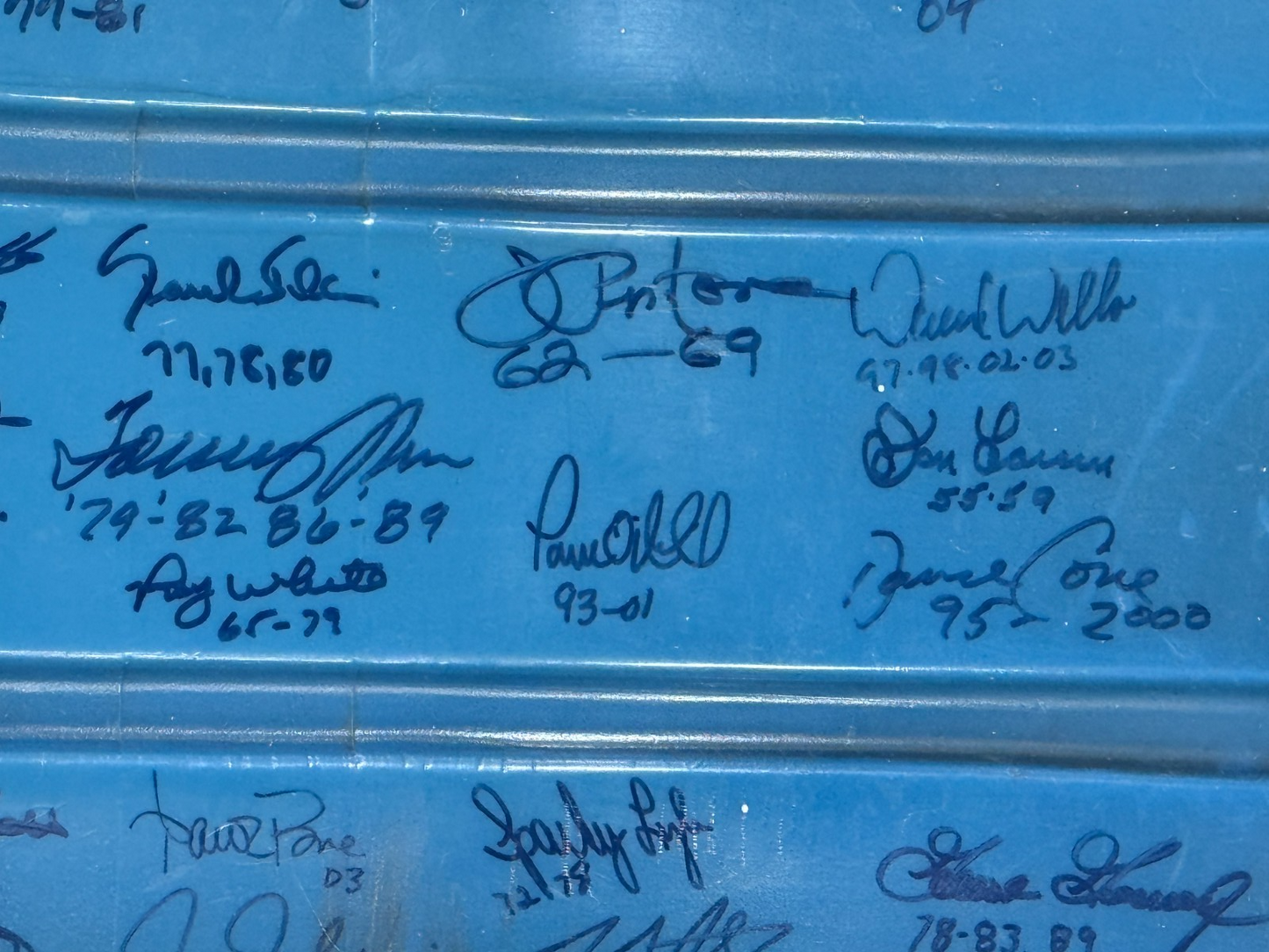 NY Yankee Legends Signed Yankee Stadium Seat Back Framed Shadowbox 39 Auto COA