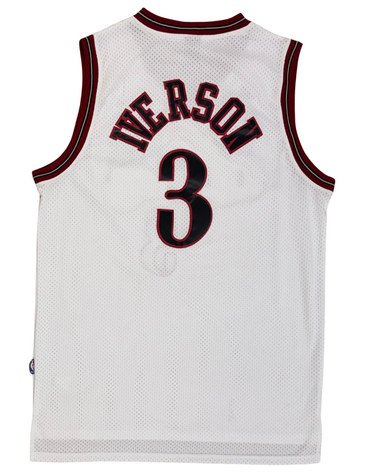 Adidas Allen Iverson Philadelphia 76ers #3 White Jersey Size XL Length +2
