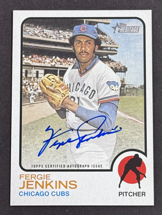 2022 Topps Heritage Fergie Jenkins Auto #ROA-FJ Chicago Cubs HOF