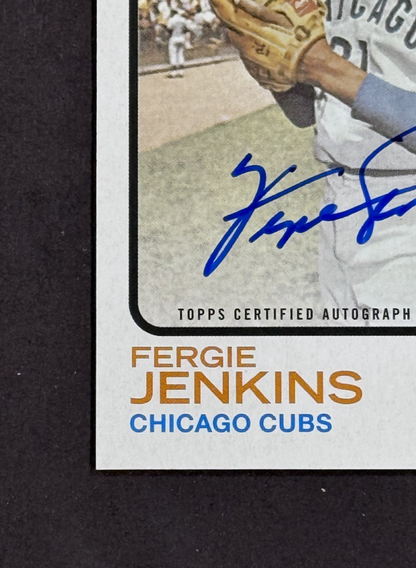 2022 Topps Heritage Fergie Jenkins Auto #ROA-FJ Chicago Cubs HOF