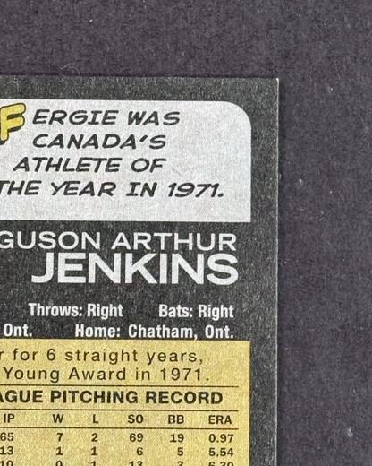 2022 Topps Heritage Fergie Jenkins Auto #ROA-FJ Chicago Cubs HOF