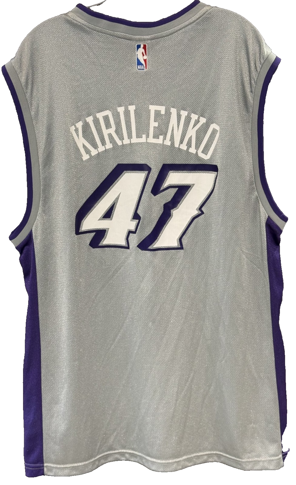 Andrei Kirlienko #47 Vintage Reebok Utah Jazz Gray Basketball Jersey Sz L