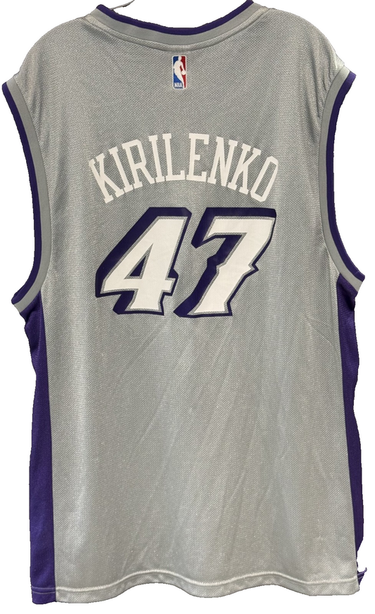 Andrei Kirlienko #47 Vintage Reebok Utah Jazz Gray Basketball Jersey Sz L