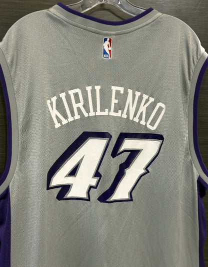Andrei Kirlienko #47 Vintage Reebok Utah Jazz Gray Basketball Jersey Sz L