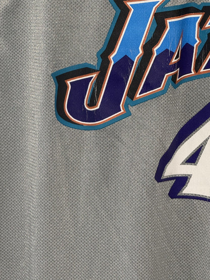 Andrei Kirlienko #47 Vintage Reebok Utah Jazz Gray Basketball Jersey Sz L