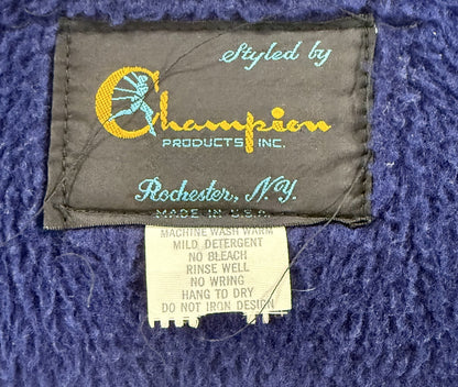 Vintage Rare Indiana State University Champion Products Blue Button Up Jacket