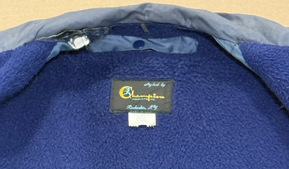 Vintage Rare Indiana State University Champion Products Blue Button Up Jacket