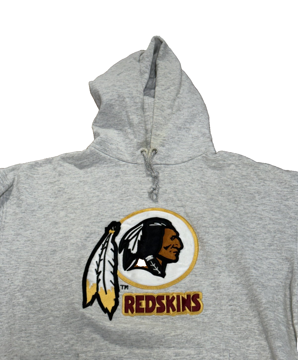 Washington Redskins Vintage Nutmeg Mills NFL Team Gray Hooded Sweatshirt Sz XL