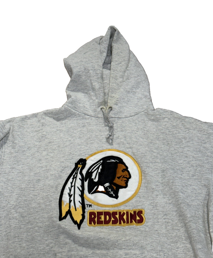 Washington Redskins Vintage Nutmeg Mills NFL Team Gray Hooded Sweatshirt Sz XL