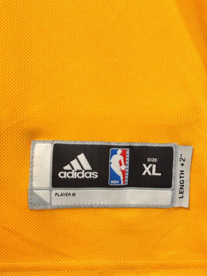 Adidas Shaquille O'Neal Los Angeles Lakers #34 Gold Jersey Size XL Length +2