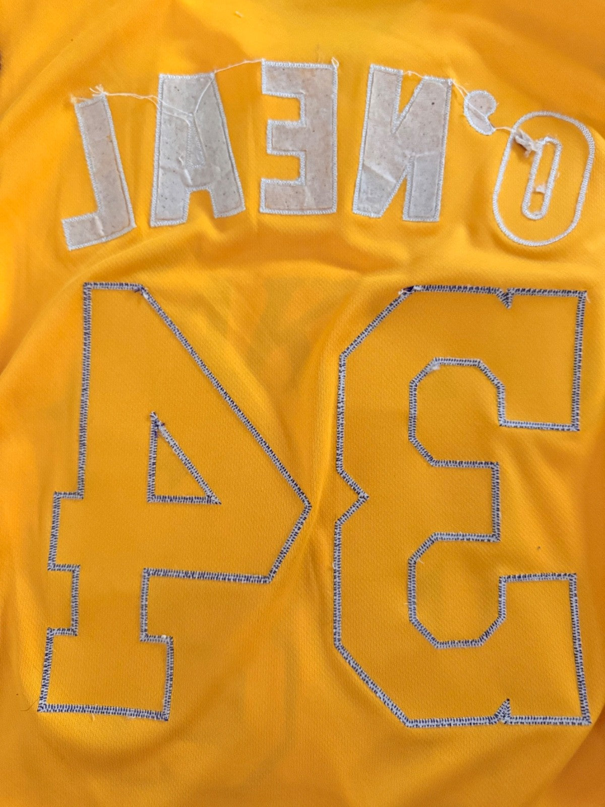 Adidas Shaquille O'Neal Los Angeles Lakers #34 Gold Jersey Size XL Length +2