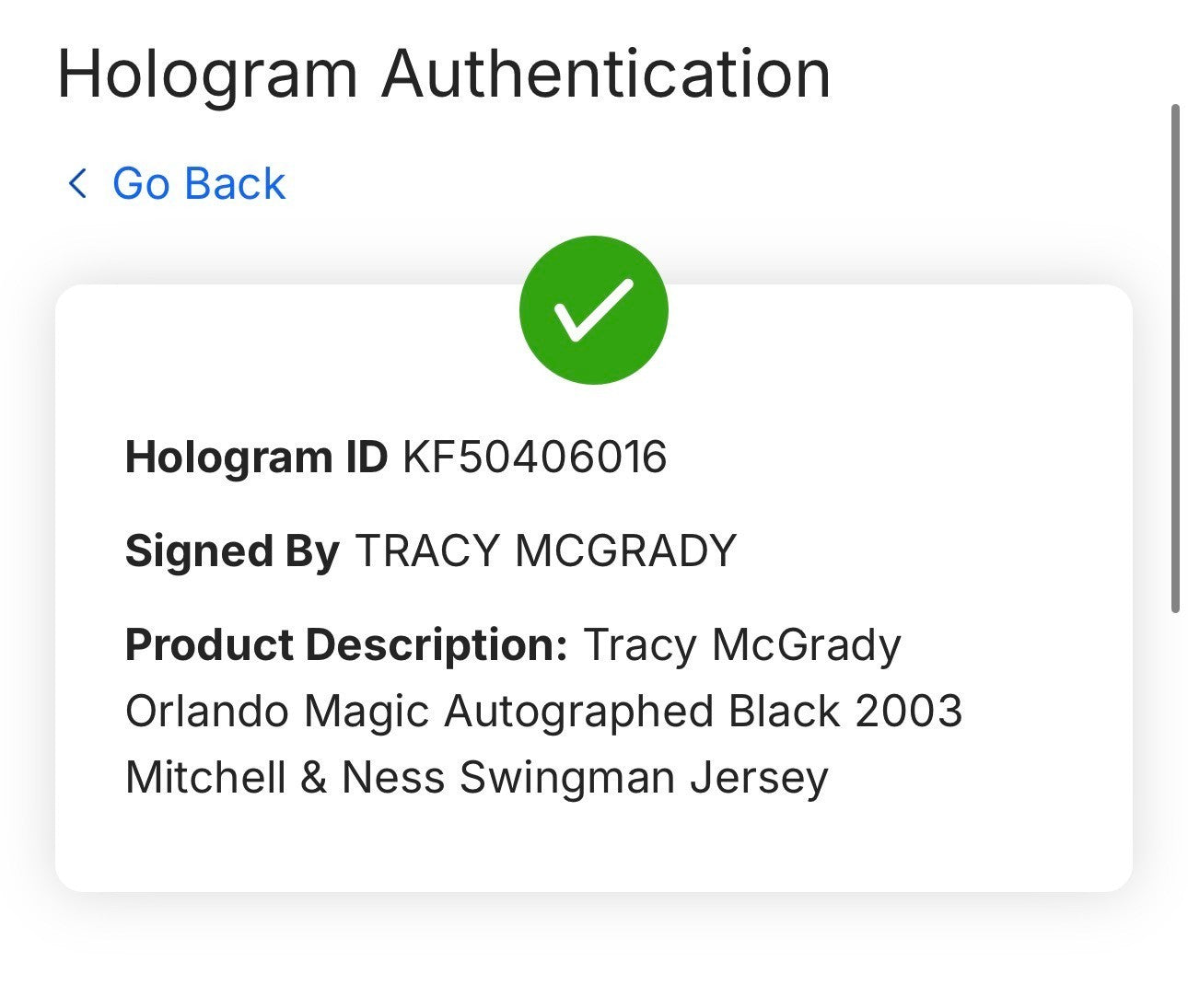Tracy McGrady Signed Mitchell & Ness Orlando Magic Jersey Auto Fanatics COA HOF