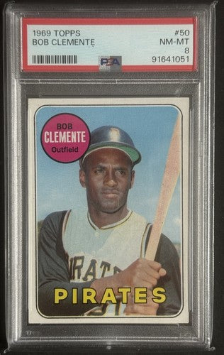1969 Topps Roberto Clemente #50 PSA 8 NM - Mint Dead Centered High End HOF