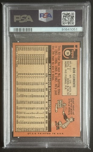 1969 Topps Roberto Clemente #50 PSA 8 NM - Mint Dead Centered High End HOF