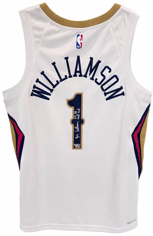 Zion Williamson Signed Nike Jersey 2019 #1 Draft Pick Auto Fanatics COA Pelicans
