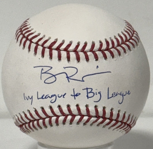 Ben Rice Signed Official Baseball Ivy League To Big League Auto Steiner Yankees