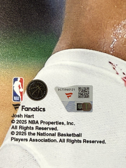 Josh Hart Signed 16x20 Framed Bleeding Playoff Photo NY Knicks Auto Fanatics COA