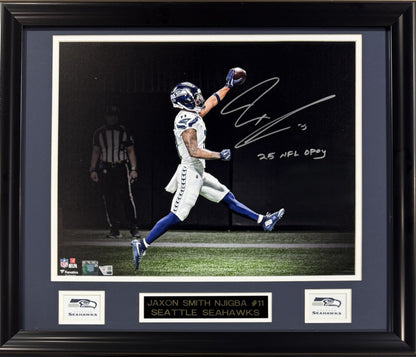 Jaxon Smith-Njigba Signed 16x20 Framed Photo 25 NFL OPOY Auto Fanatics Seahawks