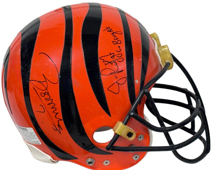 Late 80s Cinncinatti Bengals Signed Riddell Pro Helmet Boomer Esiason 5 Auto COA