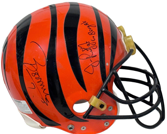 Late 80s Cinncinatti Bengals Signed Riddell Pro Helmet Boomer Esiason 5 Auto COA