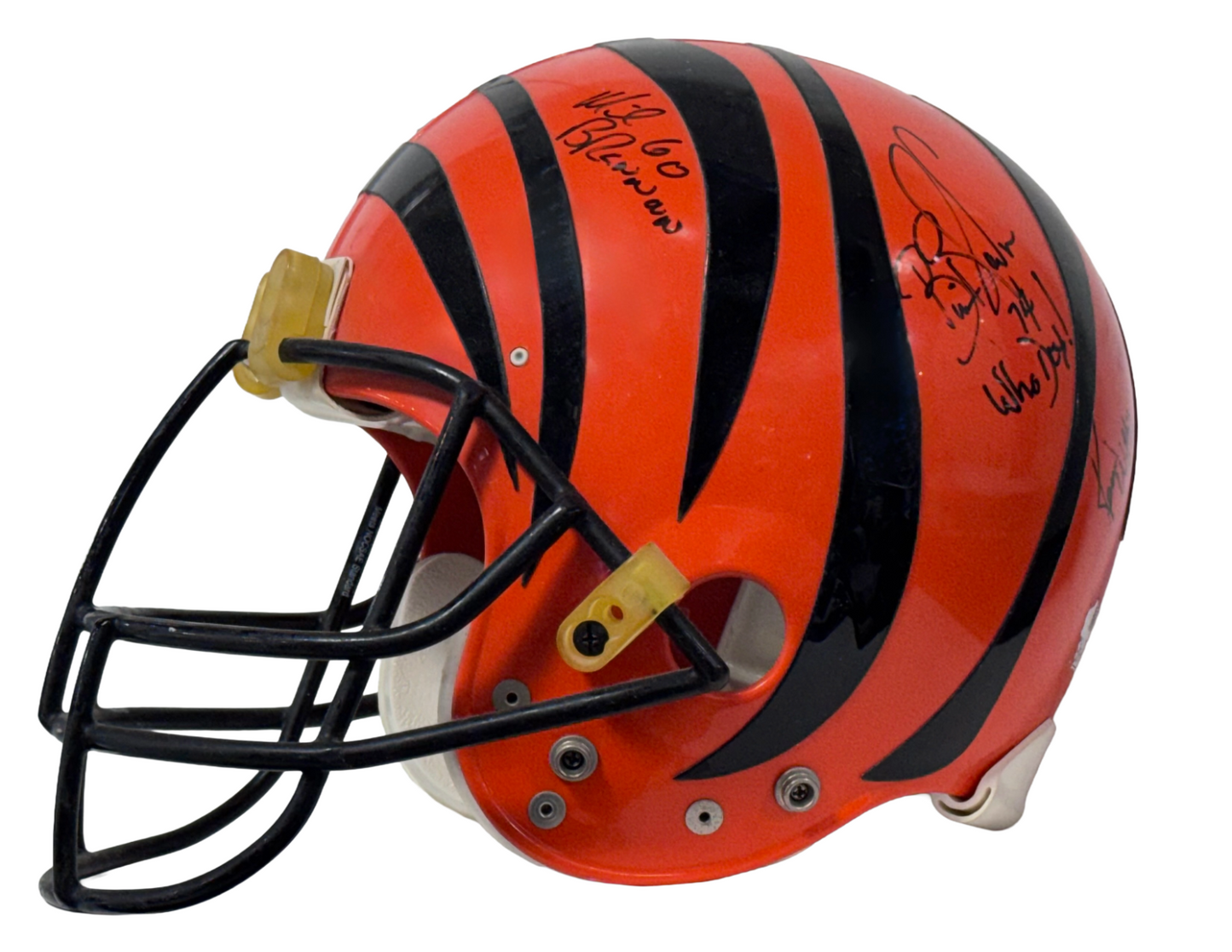 Late 80s Cinncinatti Bengals Signed Riddell Pro Helmet Boomer Esiason 5 Auto COA