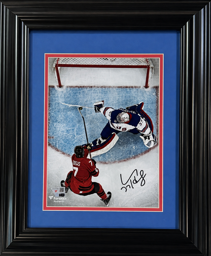 Connor Hellebuyck Signed Team USA 8x10 Framed Photo 26 Gold Medal Auto Fanatics