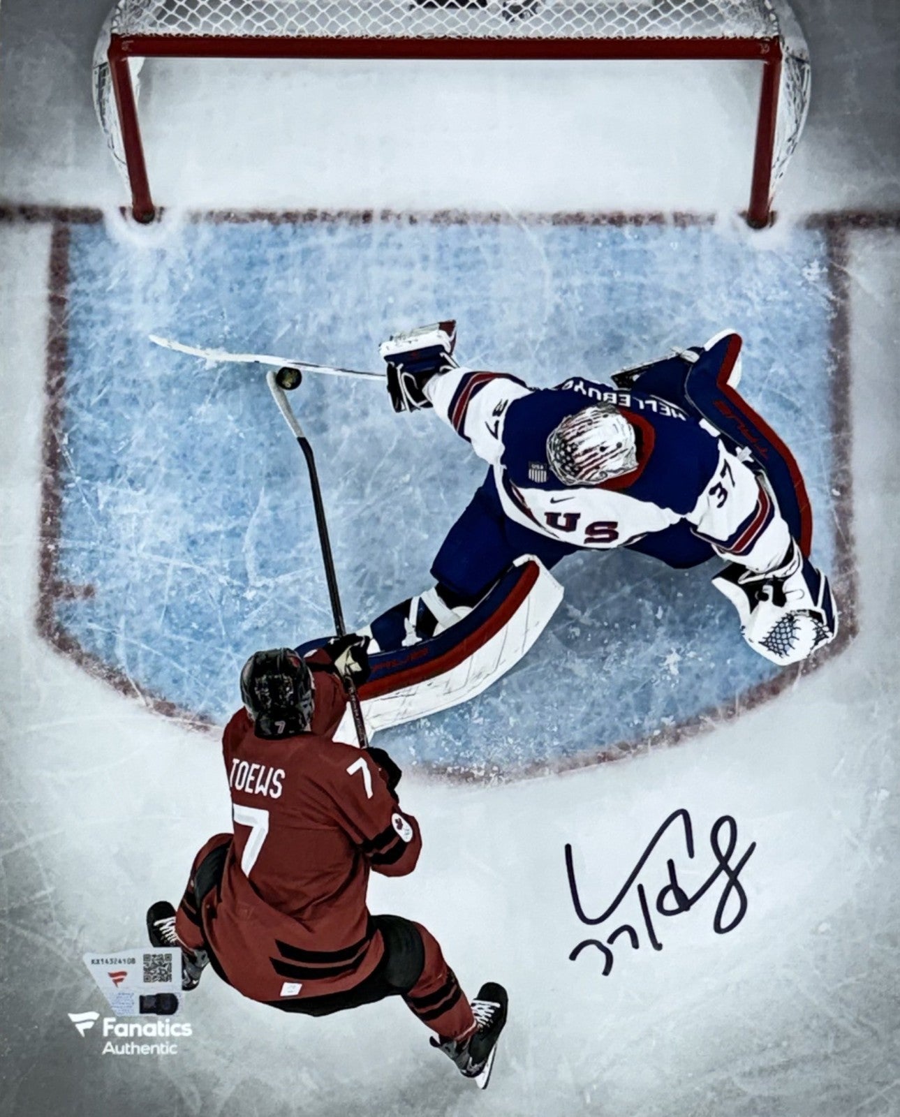 Connor Hellebuyck Signed Team USA 8x10 Framed Photo 26 Gold Medal Auto Fanatics