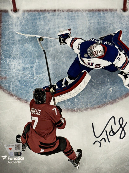 Connor Hellebuyck Signed Team USA 8x10 Framed Photo 26 Gold Medal Auto Fanatics