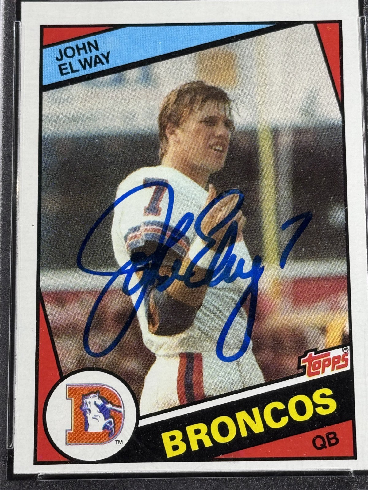 1984 Topps #63 John Elway Signed Rookie Card PSA 10  Gem Mint Auto Broncos HOF