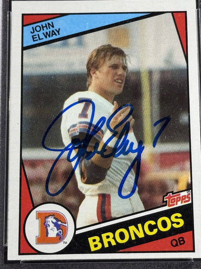 1984 Topps #63 John Elway Signed Rookie Card PSA 10  Gem Mint Auto Broncos HOF