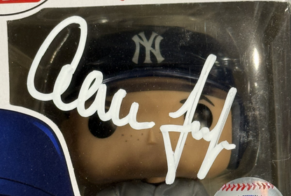 Aaron Judge Signed Funko Pop with Case NY Yankees Mint Auto Fanatics MLB COA