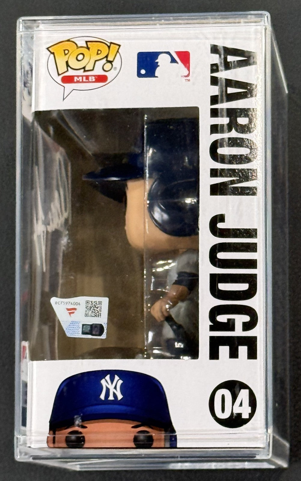 Aaron Judge Signed Funko Pop with Case NY Yankees Mint Auto Fanatics MLB COA