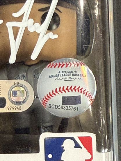 Aaron Judge Signed Funko Pop with Case NY Yankees Mint Auto Fanatics MLB COA