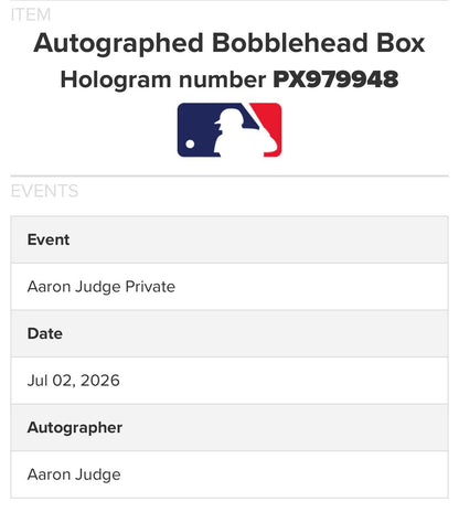 Aaron Judge Signed Funko Pop with Case NY Yankees Mint Auto Fanatics MLB COA