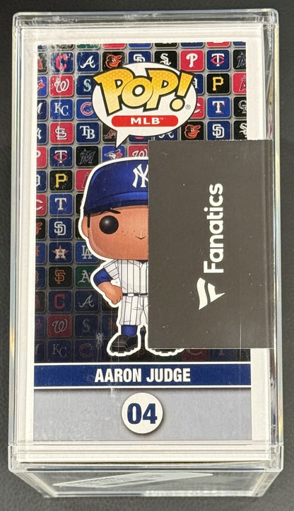 Aaron Judge Signed Funko Pop with Case NY Yankees Mint Auto Fanatics MLB COA