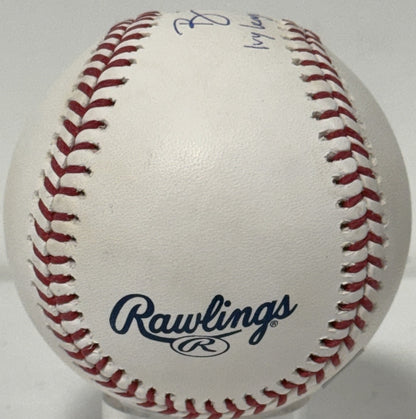 Ben Rice Signed Official Baseball Ivy League To Big League Auto Steiner Yankees