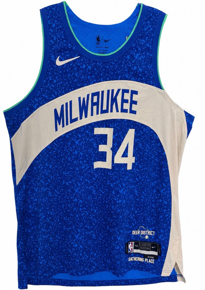 Giannis Antetokounmpo Signed Bucks 2023 City Edition Auth Jersey Auto Fanatics