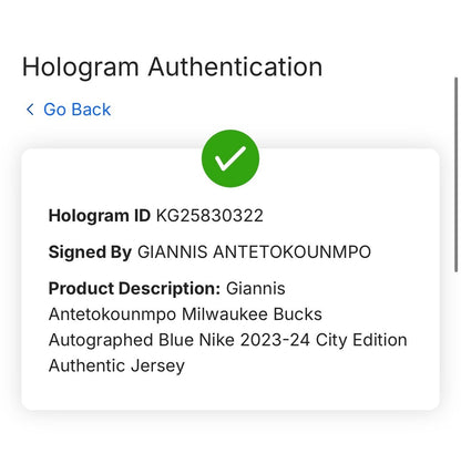 Giannis Antetokounmpo Signed Bucks 2023 City Edition Auth Jersey Auto Fanatics