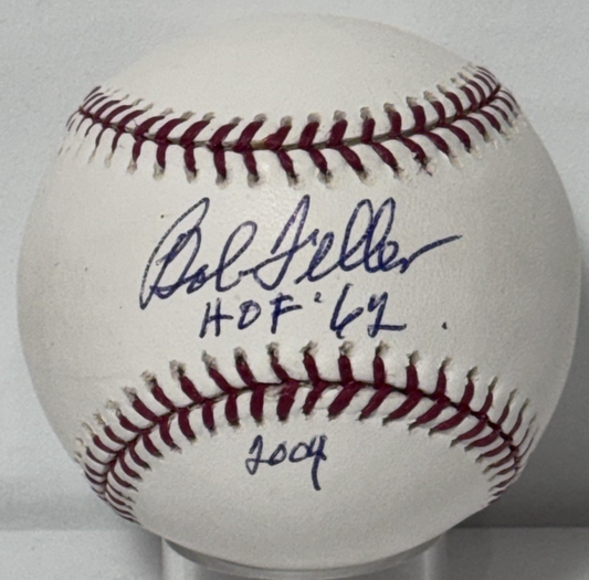 Bob Feller Signed Official Baseball HOF 62 Auto PSA COA Cleveland HOF