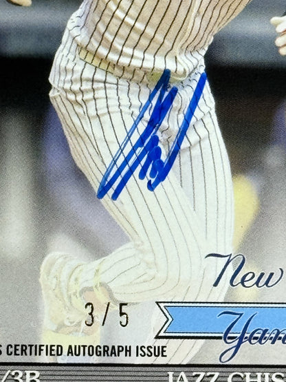 2026 Topps Series 1 Jazz Chisholm Jr Red 1991 Auto LE /5 #91A-JAZ NY Yankees