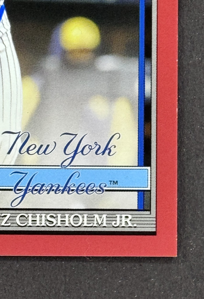 2026 Topps Series 1 Jazz Chisholm Jr Red 1991 Auto LE /5 #91A-JAZ NY Yankees