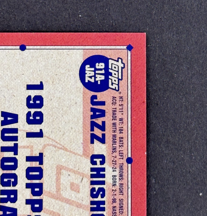 2026 Topps Series 1 Jazz Chisholm Jr Red 1991 Auto LE /5 #91A-JAZ NY Yankees