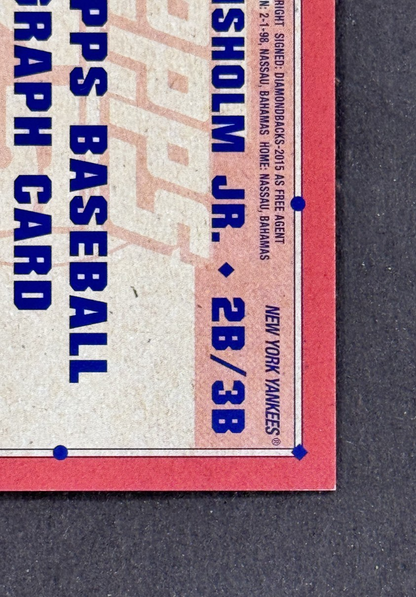 2026 Topps Series 1 Jazz Chisholm Jr Red 1991 Auto LE /5 #91A-JAZ NY Yankees