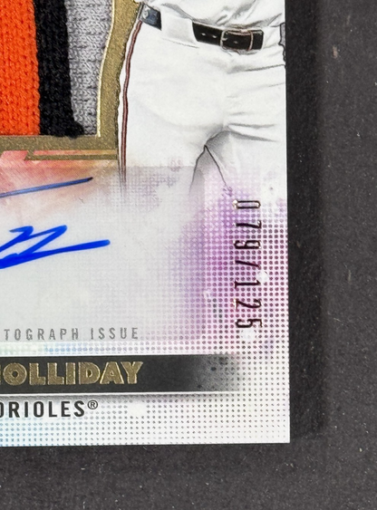 2024 Topps Inception Jackson Holiday RC Patch Auto LE/125 Orioles Rookie Mint
